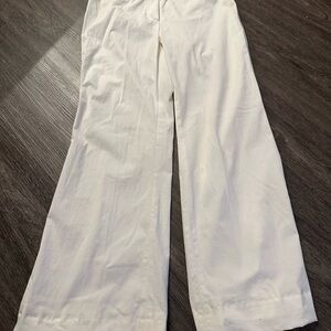 Stylish White Wide-Leg Pants size 6 Fabrizio Gianni